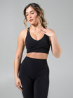 Candy Wrap Sports Bra - Onyx Black