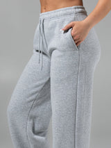 Thumbnail 3 of Plush Fleece Straight Leg Sweat Pant - Heather Grey, 3 of 6