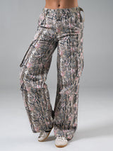 Thumbnail 1 of Wide Leg Cargo Pant - Pink Camo, 1 of 5