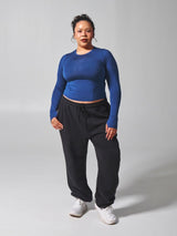 Thumbnail 1 of Halo Long Sleeve Baby Tee - Baked Blue, 1 of 7