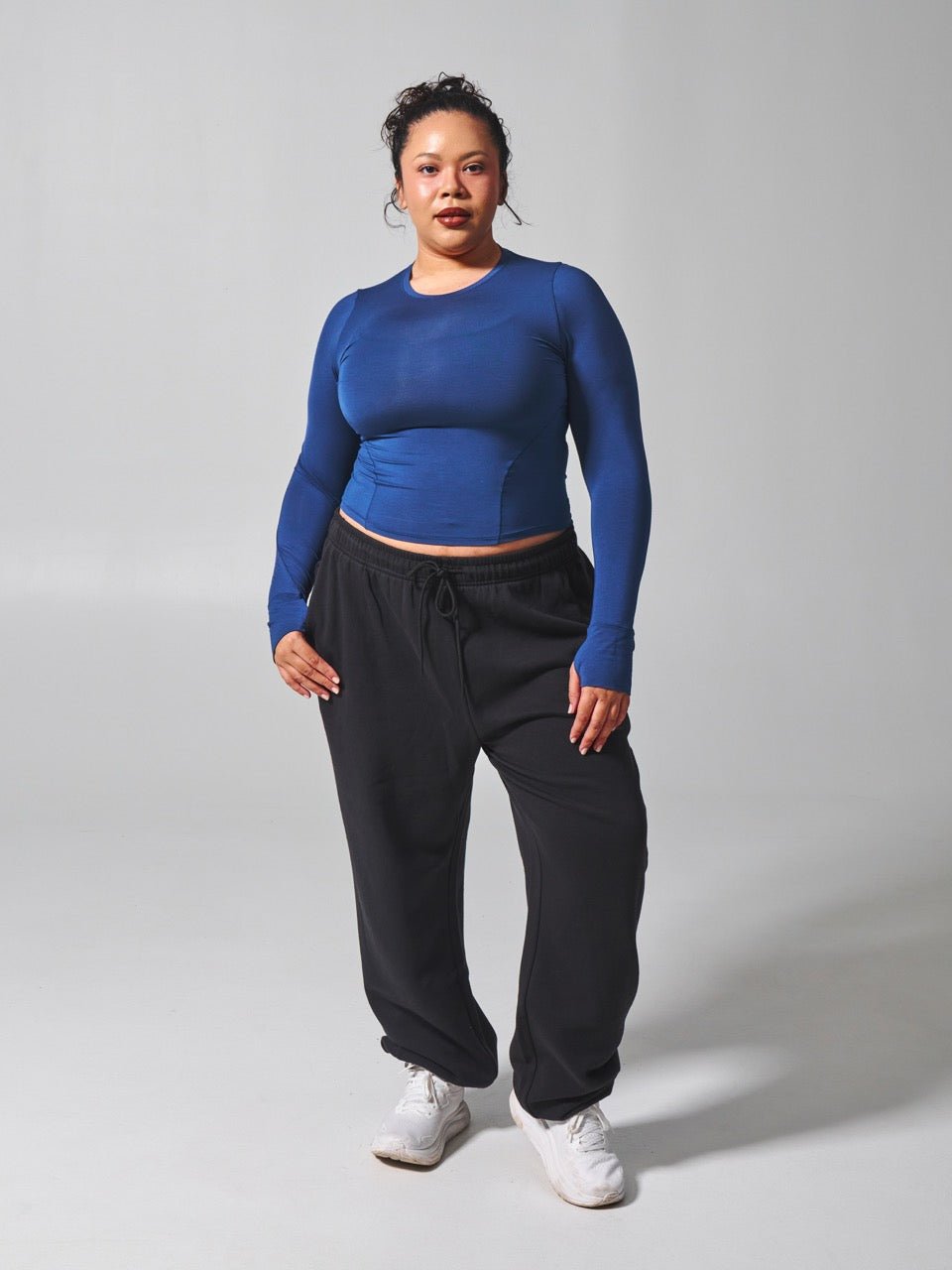 Halo Long Sleeve Baby Tee - Baked Blue