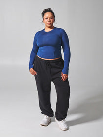 Halo Long Sleeve Baby Tee - Baked Blue