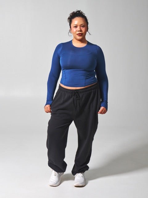 Halo Long Sleeve Baby Tee - Baked Blue