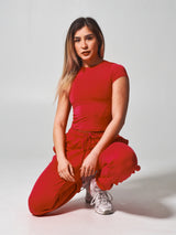 Thumbnail 2 of Halo Baby Tee - Lipstick Red, 2 of 7