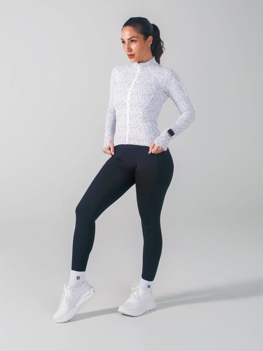 Elysium Zip Jacket - Dalmation Print