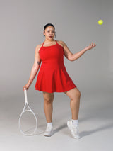 Thumbnail 1 of Bend and Snap Dress - Lipstick Red, 1 of 5