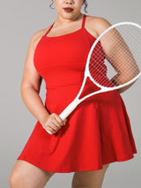 Thumbnail 2 of Bend and Snap Dress - Lipstick Red, 2 of 5