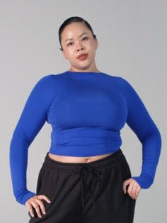 Halo Long Sleeve Baby Tee - Rio Blue