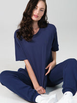 Thumbnail 3 of Essential Short Sleeve Tee - Baked Blue, 3 of 4