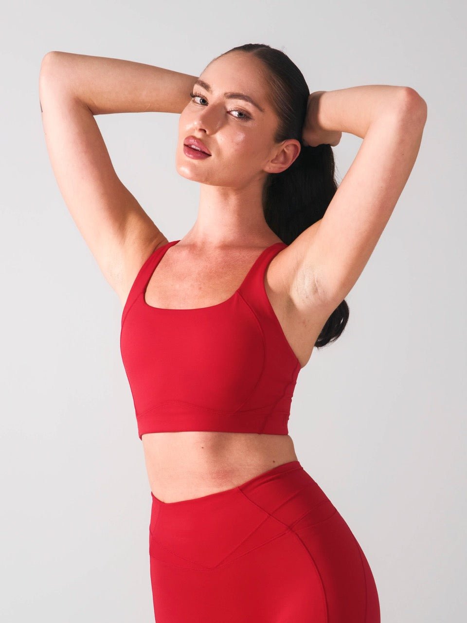Airbrush Sports Bra - Lipstick Red