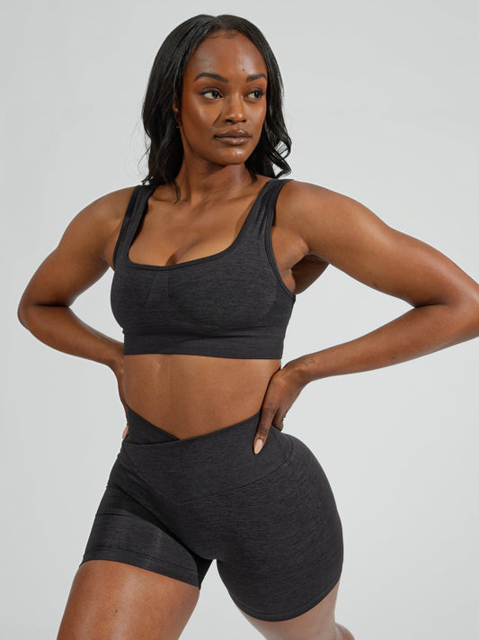 Synergy Seamless Sports Bra - Charcoal