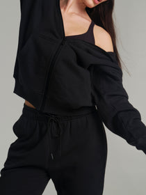 **PREORDER** Threads Zip Hoodie - Onyx Black