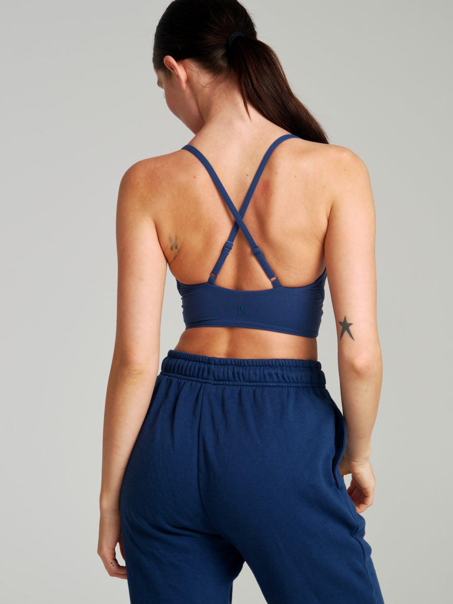 Poshknit Sports Bra - Baked Blue