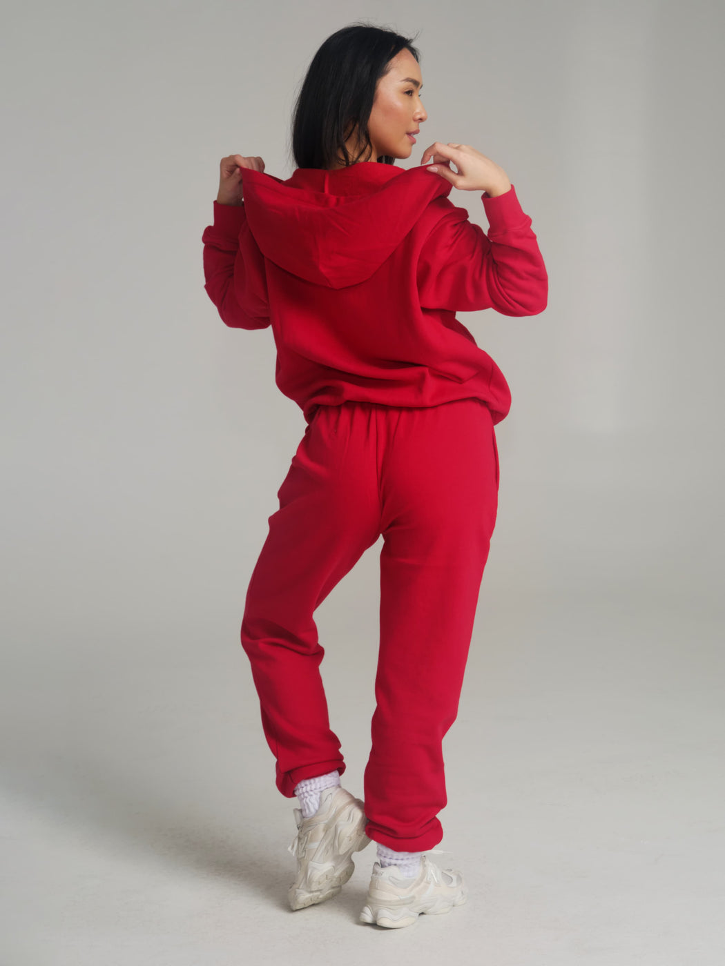 **PREORDER** Threads Zip Hoodie - Lipstick Red