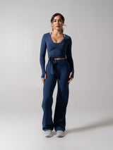 Thumbnail 2 of Poshknit Straight Leg Pant - Baked Blue, 2 of 10