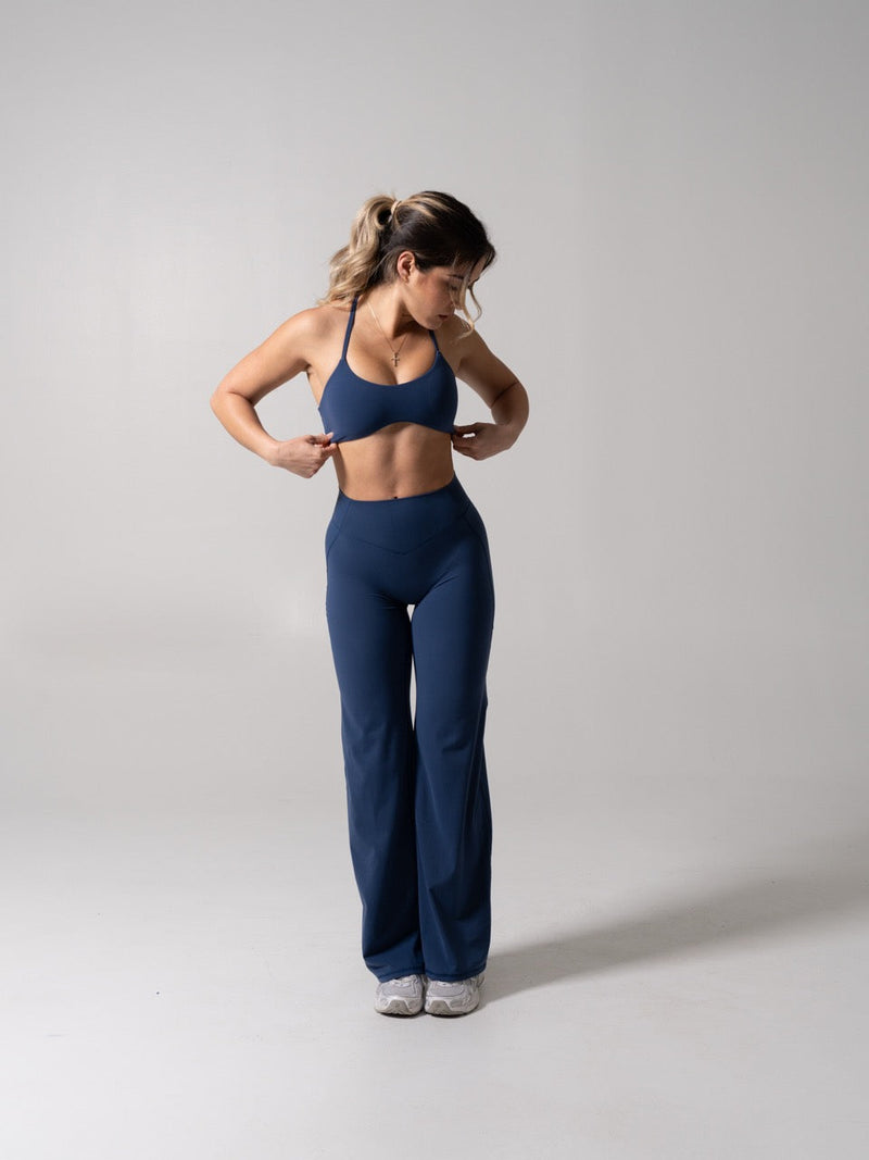 Barre Sports Bra - Baked Blue