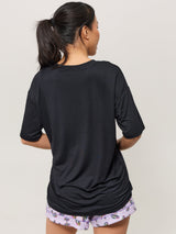 Thumbnail 4 of Pajama Tee Shirt - Black, 4 of 5