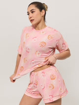 Thumbnail 2 of Pajama Tee Shirt - Donut Print, 2 of 5