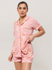 Pajama Shorts Set - Donut Print