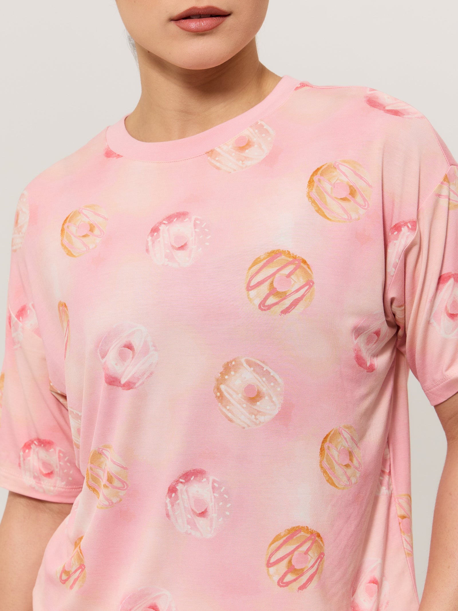 Pajama Tee Shirt - Donut Print