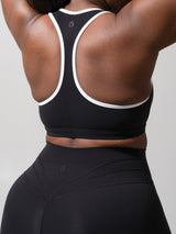 Thumbnail 3 of Sweetheart Nubre Sports Bra - Onyx Black and White, 3 of 5