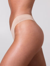 Thumbnail 1 of Invisible Hip Rise Thong - Sand, 1 of 4