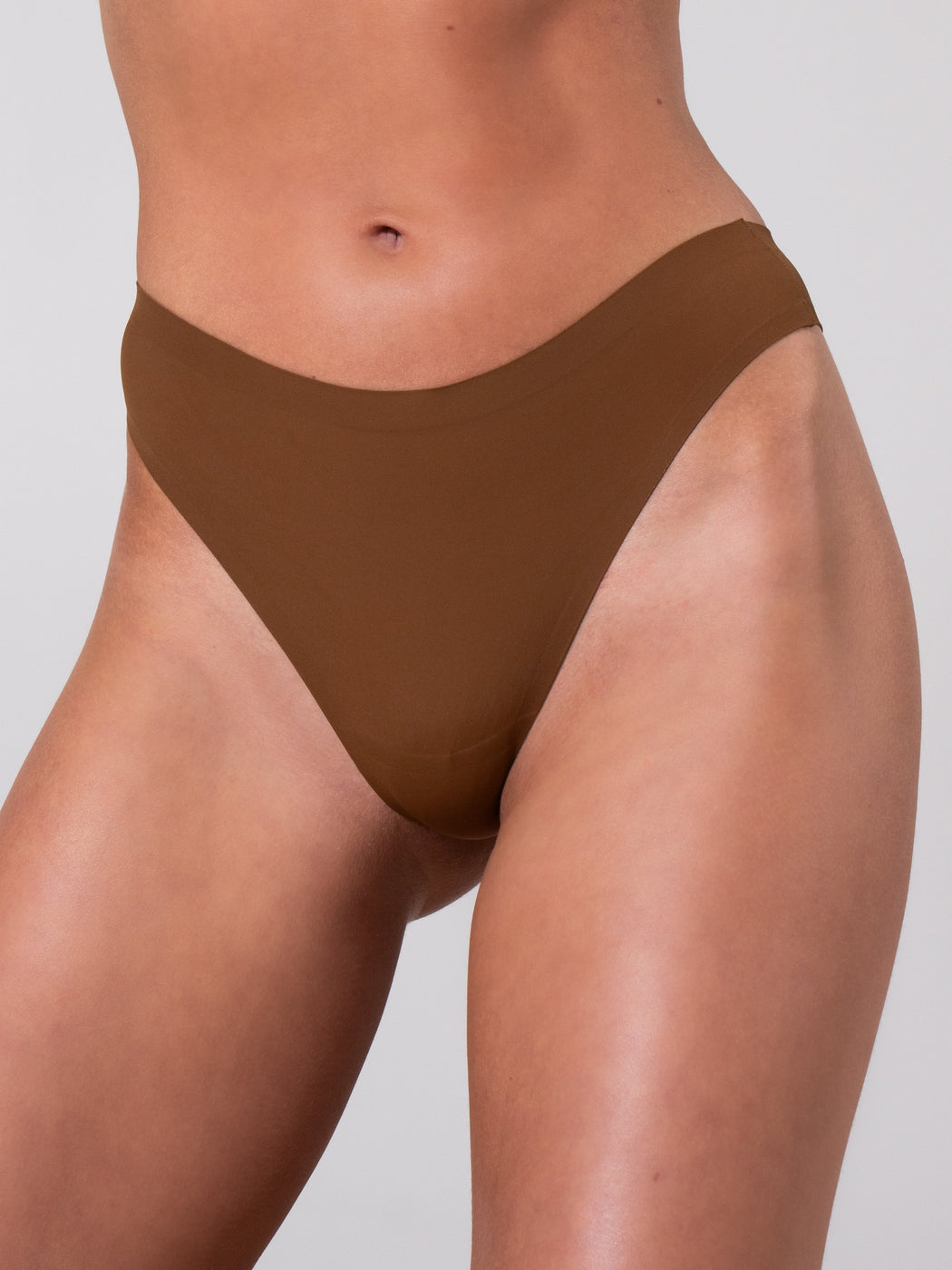 Invisible High Rise Thong - Mocha