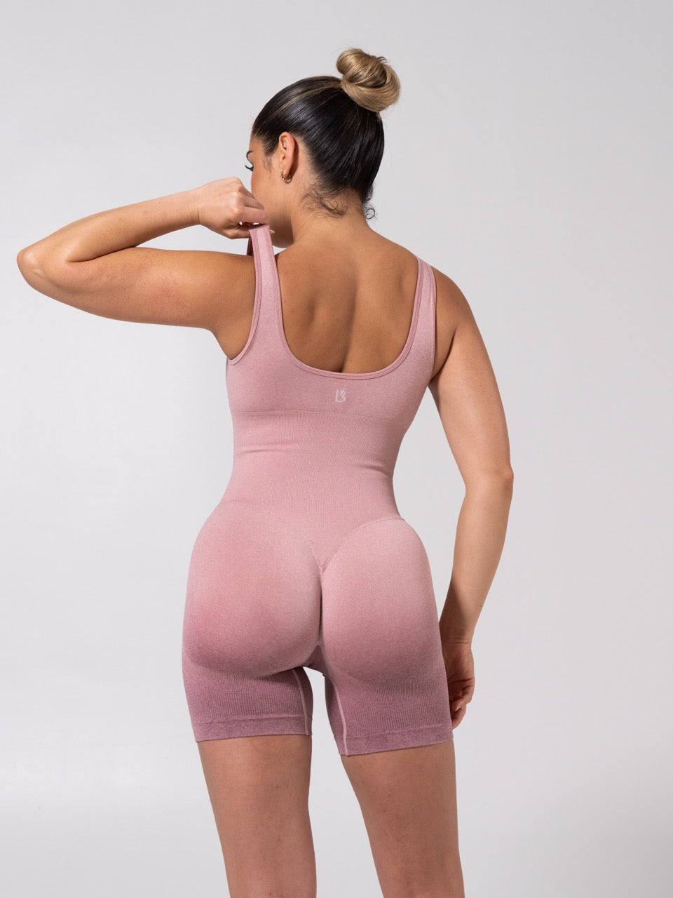 **PREORDER** Miracle Scrunch Seamless Bodysuit 5" - Heather Rose Ombre