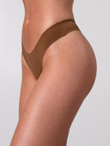 Thumbnail 1 of Invisible Hip Rise Thong - Mocha, 1 of 4