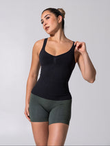 Thumbnail 1 of **PREORDER** Miracle Seamless Hip Tank - Heather Charcoal, 1 of 11
