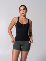 Thumbnail 5 of **PREORDER** Miracle Seamless Hip Tank - Heather Charcoal, 5 of 11