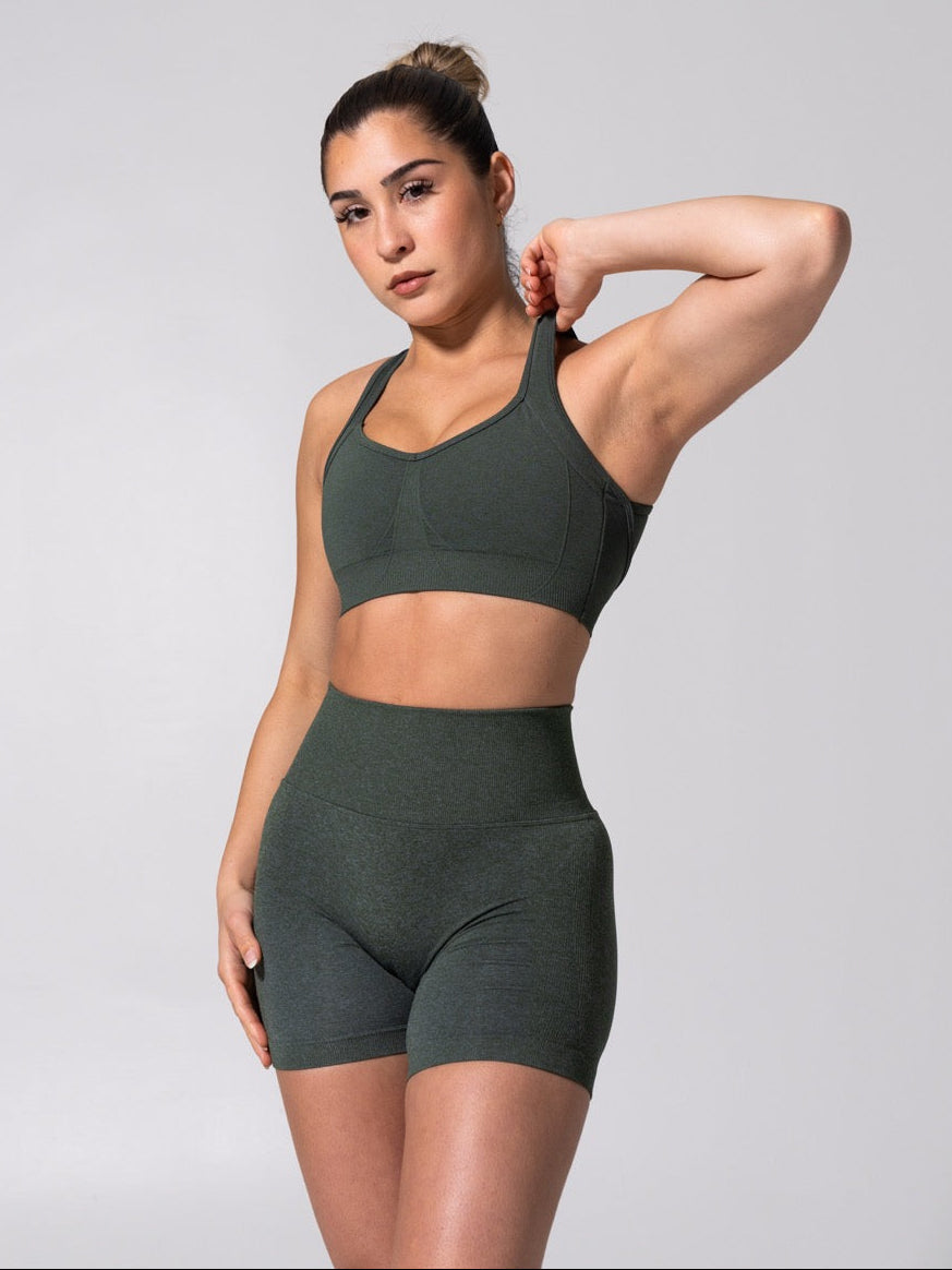 **PREORDER** Vida Seamless Sports Bra - Heather Limon Pepino