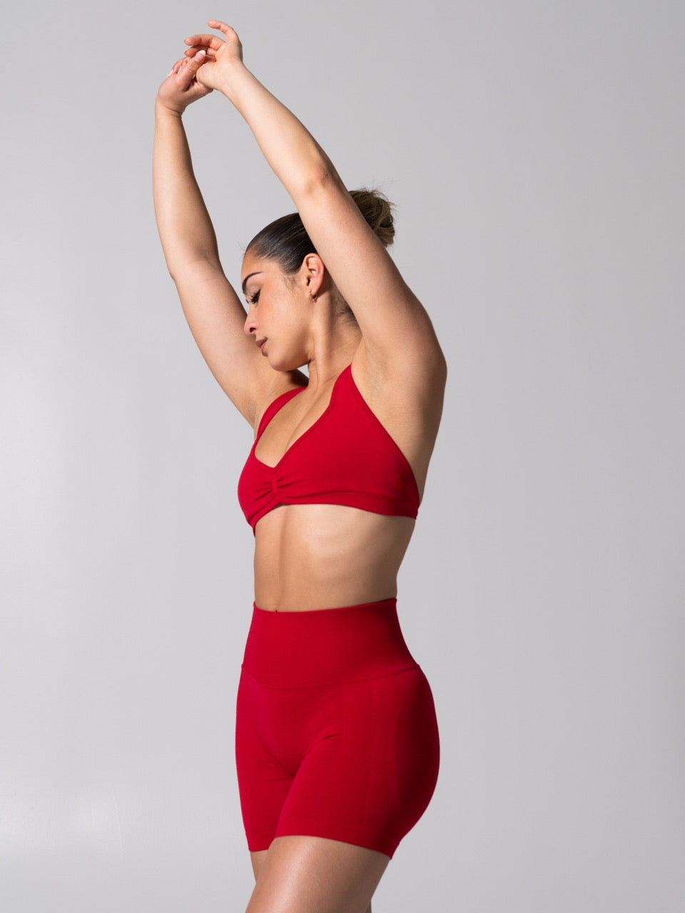**PREORDER** Micro Seamless Sports Bra - Heather Lipstick Red