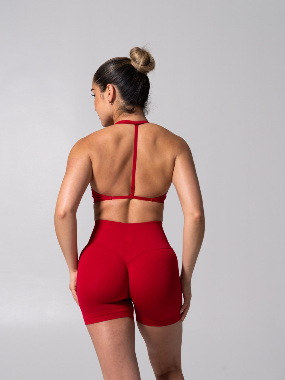 **PREORDER** Micro Seamless Sports Bra - Heather Lipstick Red