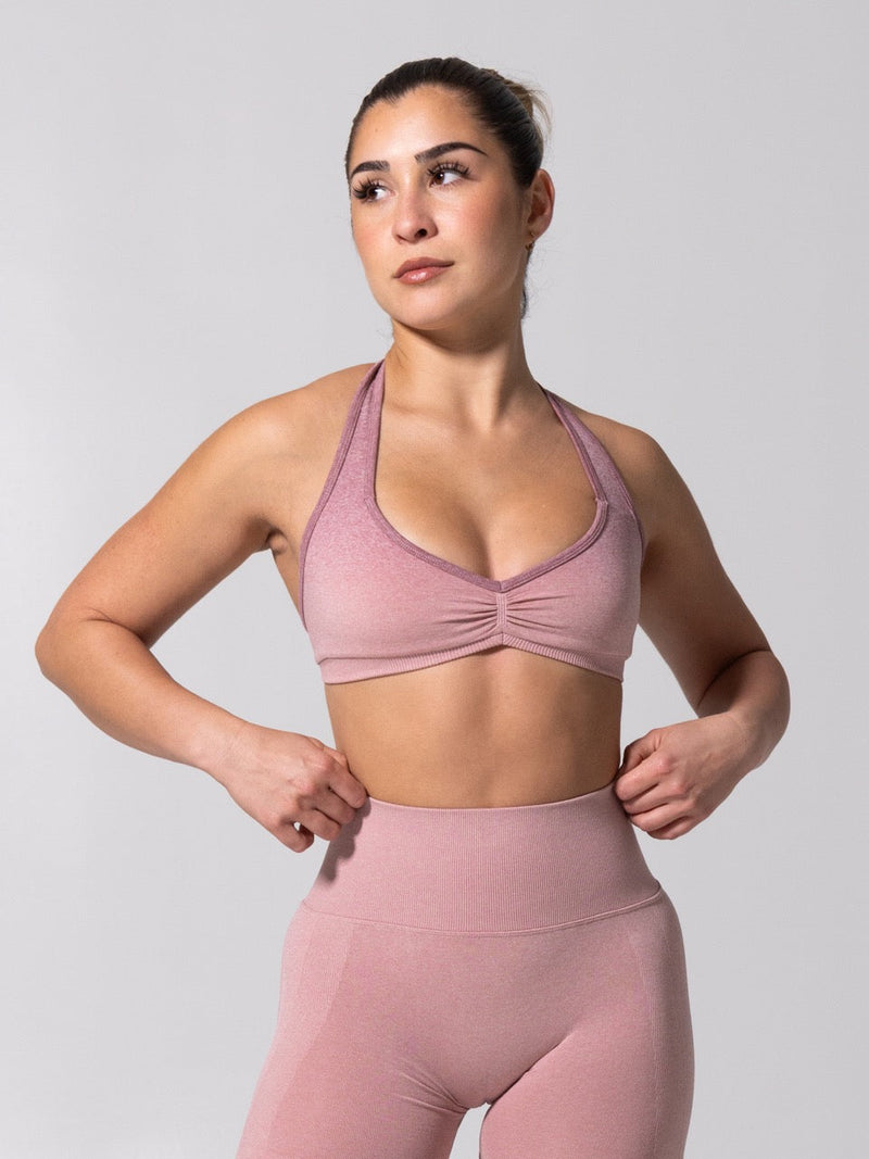 **PREORDER** Micro Seamless Sports Bra - Heather Rose Ombre
