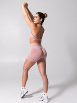 Thumbnail 1 of Miracle Seamless High Rise Short 4.5" - Heather Rose Water, 1 of 5
