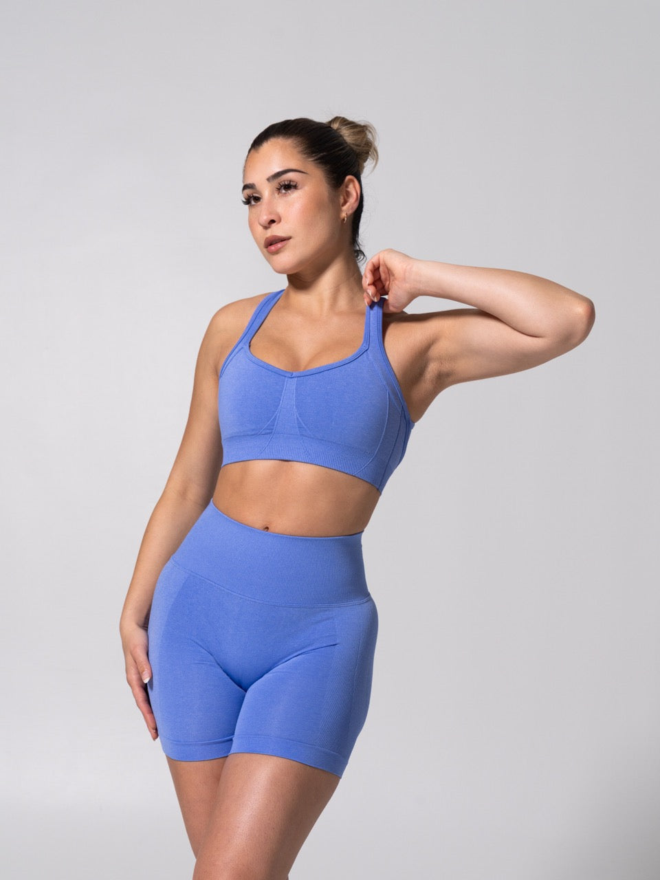 **PREORDER** Vida Seamless Sports Bra - Heather Azul