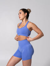 Thumbnail 4 of **PREORDER** Vida Seamless Sports Bra - Heather Azul, 4 of 9