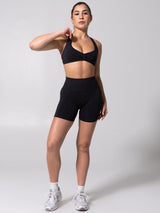 Thumbnail 1 of Miracle Seamless High Rise Short 4.5" - Heather Charcoal, 1 of 5