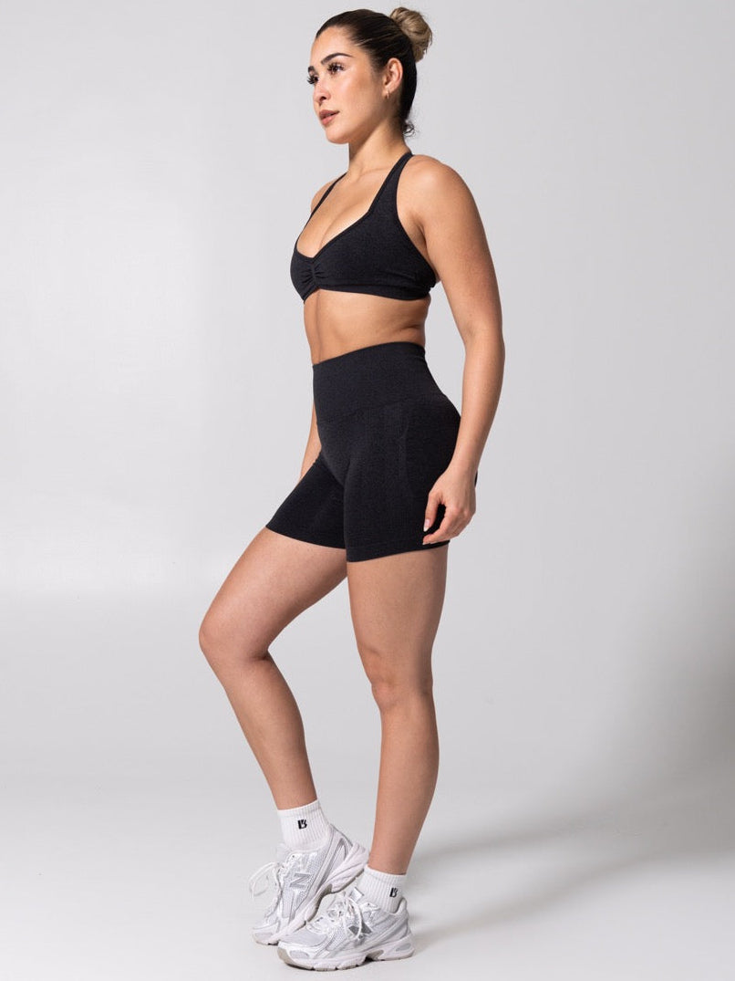 Miracle Seamless High Rise Short 4.5" - Heather Charcoal