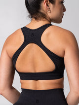 Thumbnail 4 of **PREORDER** Vida Seamless Sports Bra - Heather Charcoal, 4 of 10