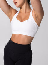 Thumbnail 1 of **PREORDER** Vida Seamless Sports Bra - White, 1 of 10