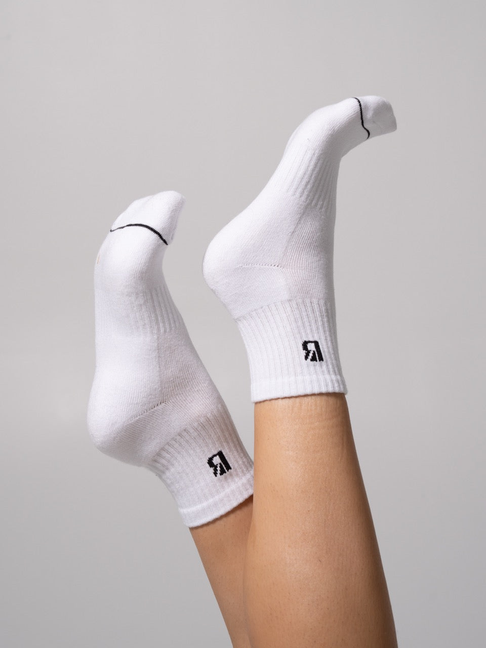 3 Pack Quarter Crew Socks - White