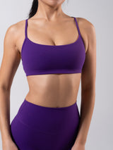 Thumbnail 4 of Reversible Sports Bra - Grape Jelly and Lava Print, 4 of 12