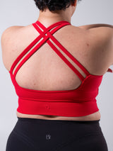 Thumbnail 3 of Rosa Sports Bra - Lipstick Red, 3 of 6