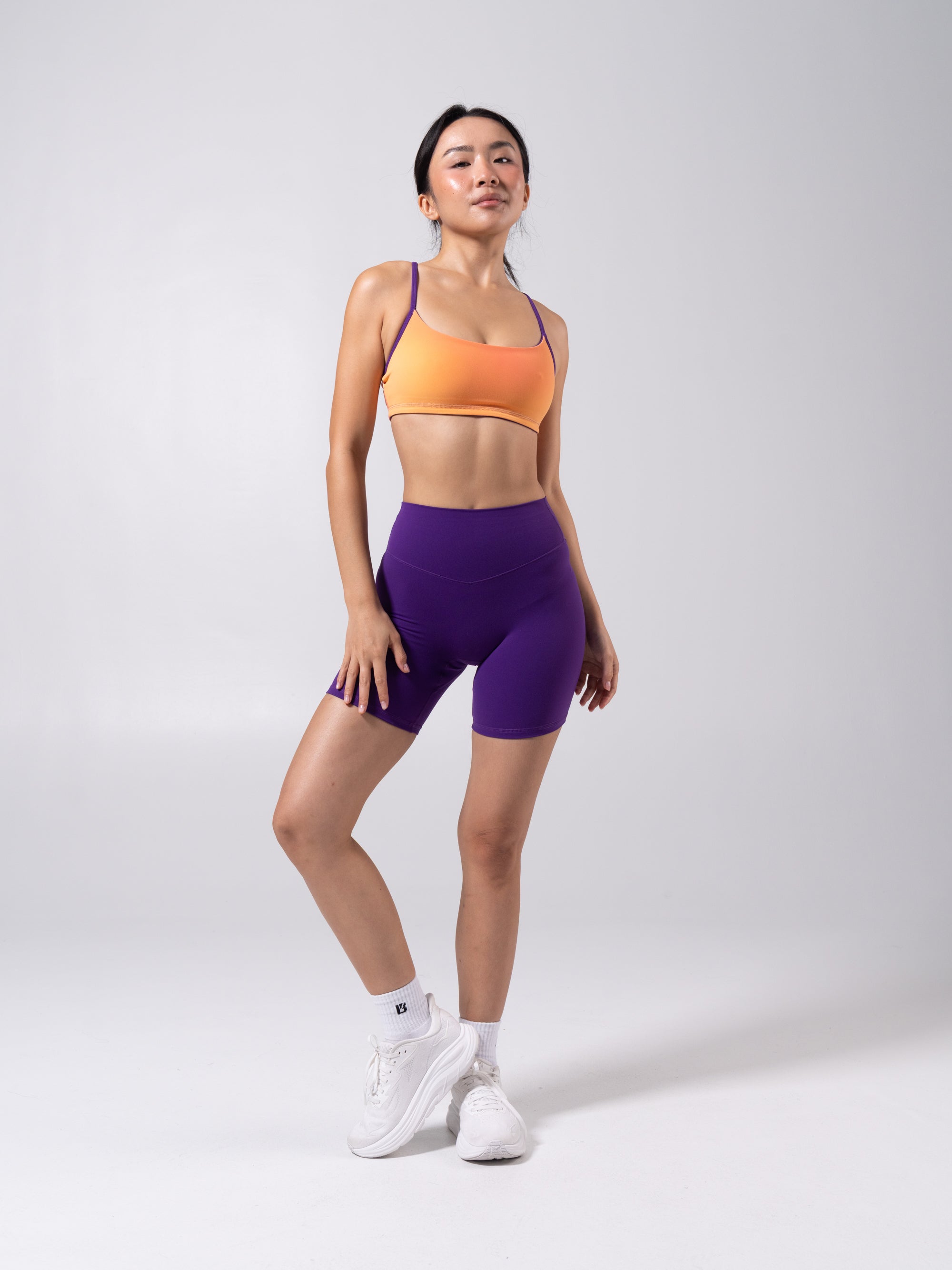 Reversible Sports Bra - Grape Jelly and Lava Print