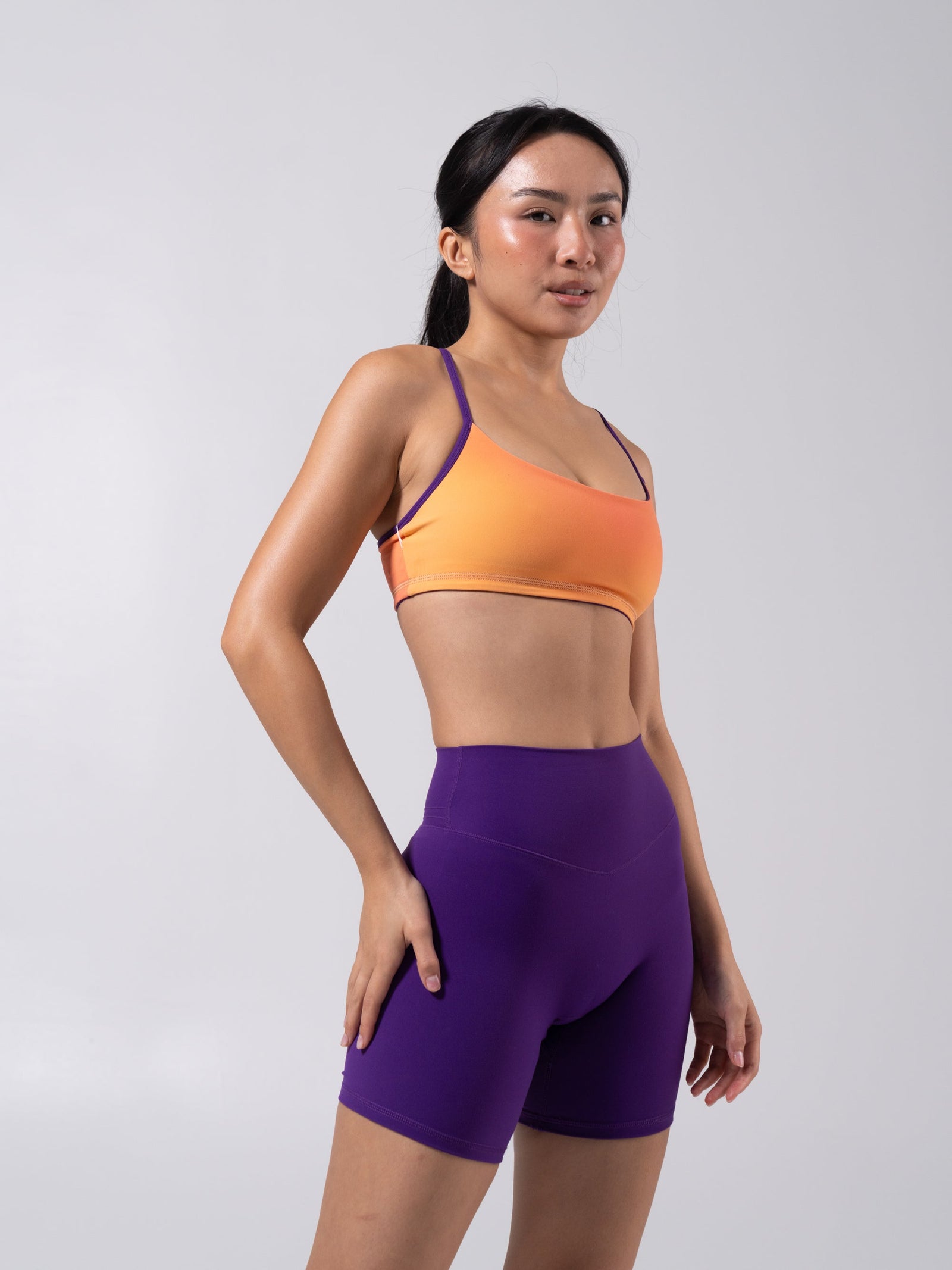 Reversible Sports Bra - Grape Jelly and Lava Print