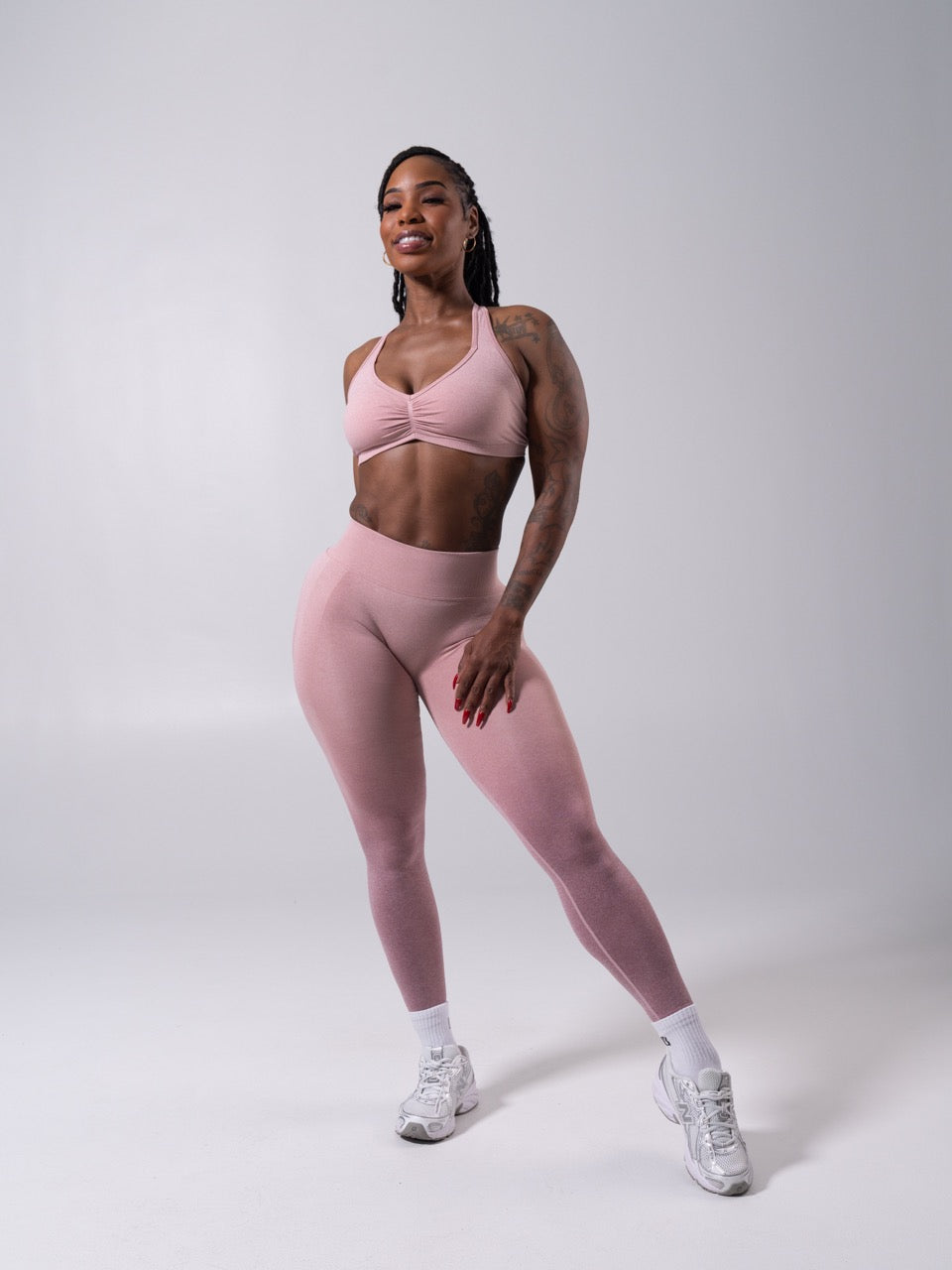 **PREORDER** Micro Seamless Sports Bra - Heather Rose Water