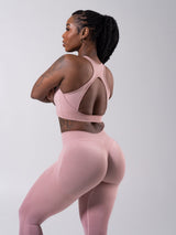 Thumbnail 2 of **PREORDER** Vida Seamless Sports Bra - Heather Rose Water, 2 of 5