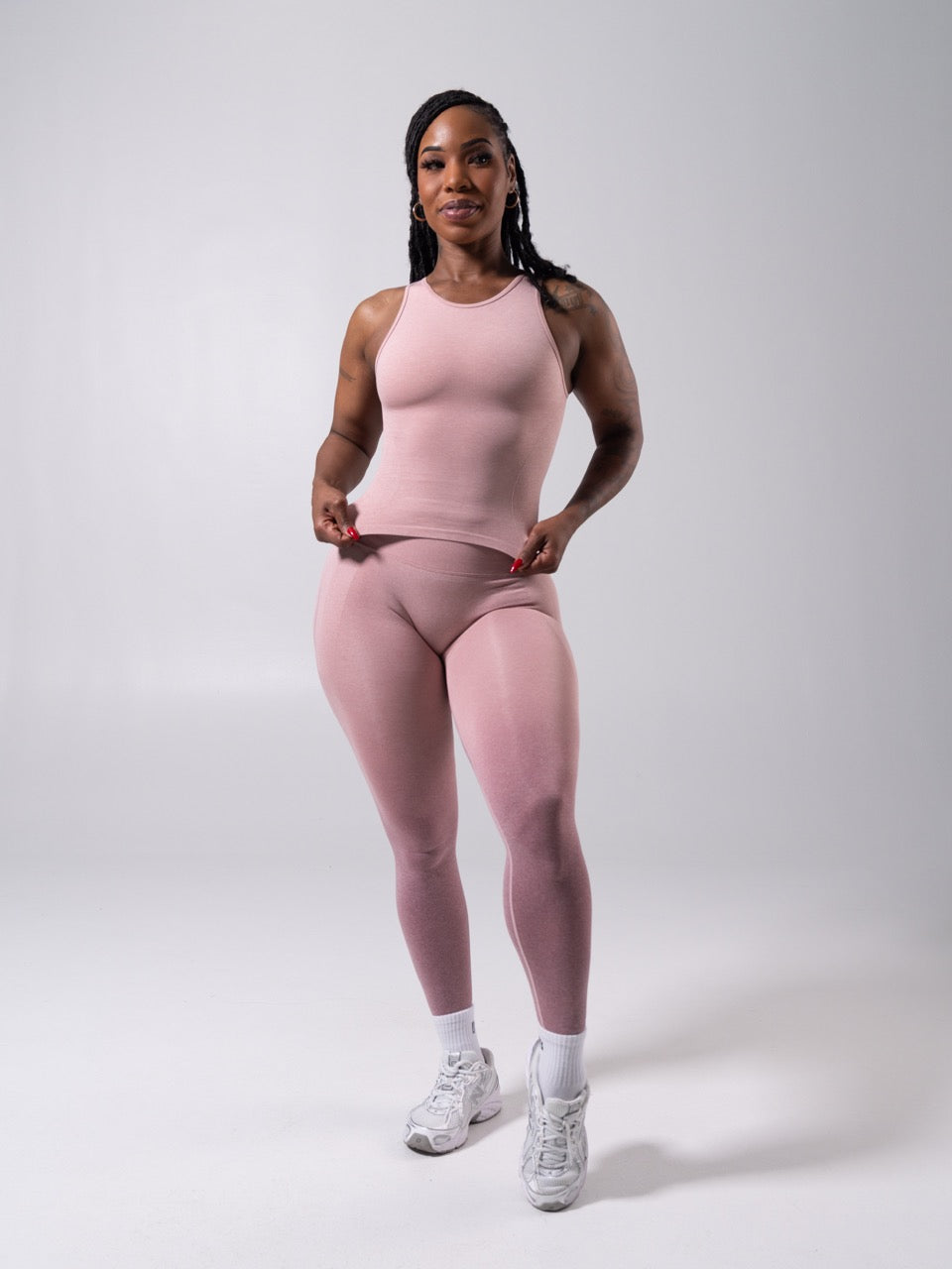 **PREORDER** Shape Seamless Hip Tank - Heather Rose Water